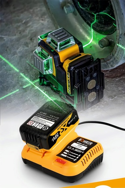 BÖHRER 3 x 360° 12 Satır Yeşil Çok Hatlı Çapraz Çizgi Otomatik