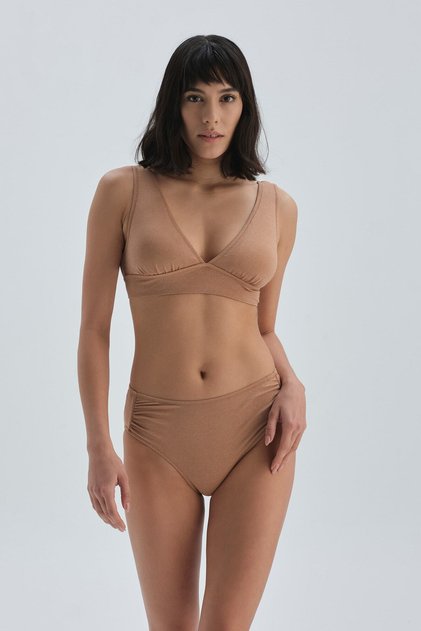 Camel Üçgen Geniş Bikini Üst