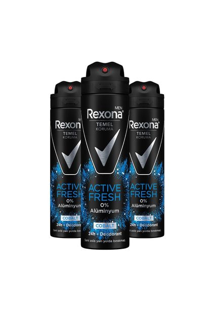 Rexona Men Temel Koruma Active Fresh Erkek Sprey Deodorant Cobalt 150 ml X3 Adet - 2