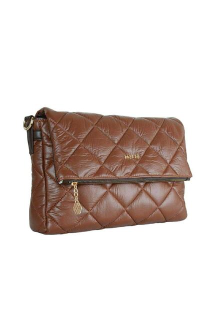 Puff Fabric Crossbody Bag Taba