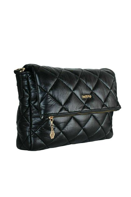 Puff Fabric Crossbody Bag Black