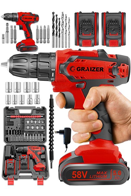 Graizer Germany Technology Hybrid 58 V 5 Ah Darbeli Çift Akülü