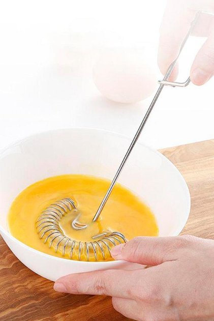 Spring Egg Beater Metal New Model Mixer Cream Sauce Stirrer