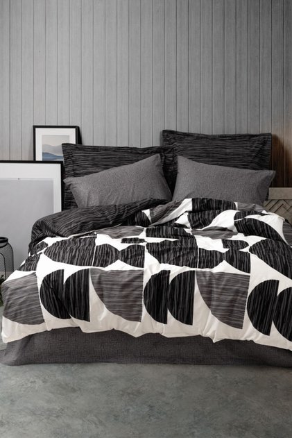 Modern Single Duvet Cover Set Niko Anthracite