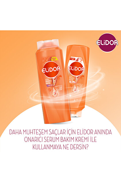 Elidor Superblend Saç Bakım Şampuanı Anında Onarıcı Bakım C Vitamini Keratin Seramid 650 ml X3 - 5