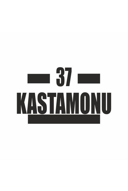 37 Kastamonu Car Sticker 16x9 Cm Black