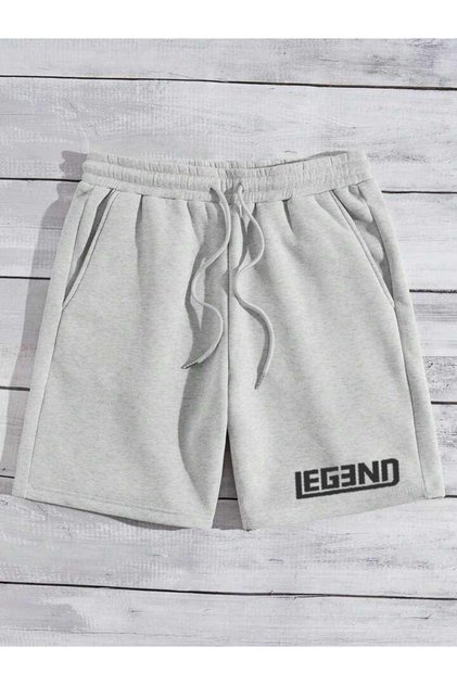 LEGEND Printed Pocketed Elastic Waist Sports SHORTS
