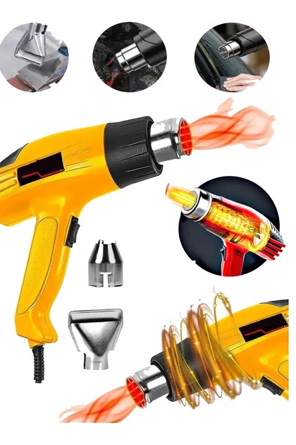Pro Seri Profesyonel 3500Watt Darbeye Dayanıklı Kademeli Sıcak Hava Tabancası Hediyeli Ürün.