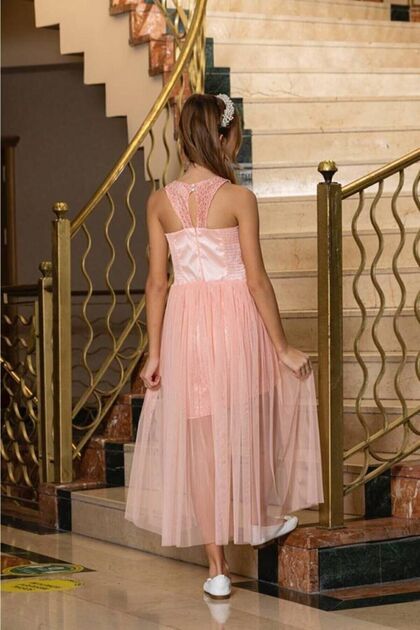 Jannock Children's Lace Pattern Evening Dress - Evening Gown Graduation Dress 9 Years - 10 Years 11 Years - 12 Years - 13 Years Old- Trendyol Jannock Children's Lace Pattern Evening Dress - Evening Gown Graduation Dress 9 Years - 10 Years 11 Years - 12 Years - 13 Years Old- Trendyol