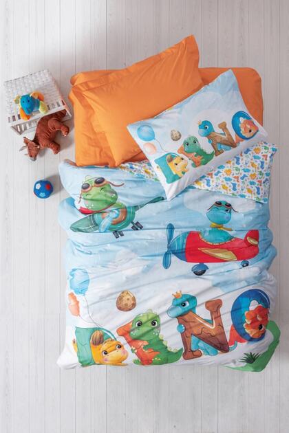 Junior Tek Kişilik Nevresim Takımı Roar Turuncu