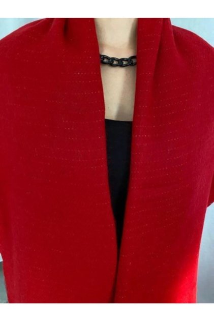 Women's Red Plaid Double-Sided Soft Textured Scarf