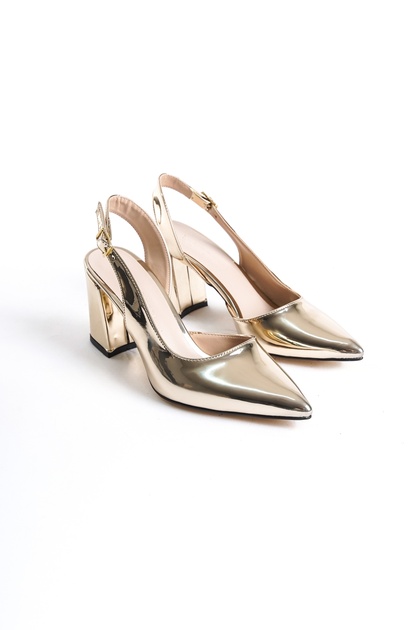 Duhra Gold Mirror (8CM) Heeled Daily Use Shoes
