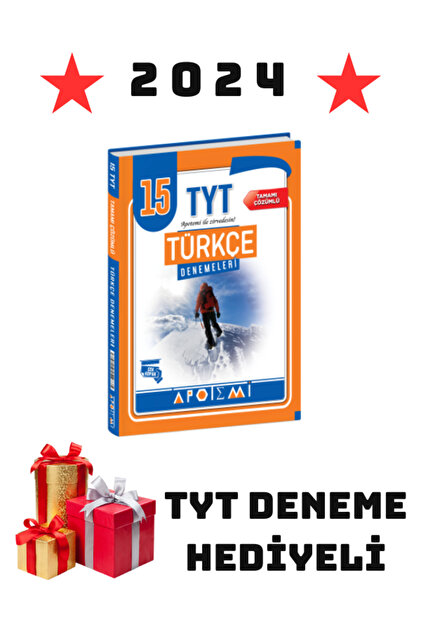 Apotemi Yayınları APOTEMİ TYT DENEME 15 Lİ TÜRKÇE - 2024 - Fiyatı