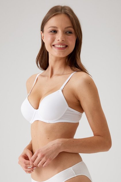 حمالة صدر نسائية بيضاء 6000 Underwire Micro غير مدعومة