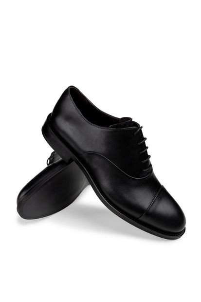 Deery Hakiki Deri Siyah Klasik Erkek Ayakkabı 01026MSYHN01 - 5
