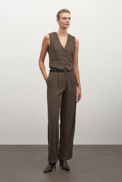 Kahverengi Brown Special Edition Palazzo Pantolon