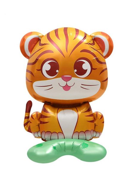 Safari Tiger Figure Footed Foil Balloon 48*50 cm