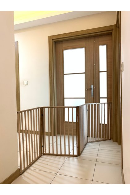 Ahşap Kapi Önü Bariyer Açilip Kapanabilir Yükseklik 72cm