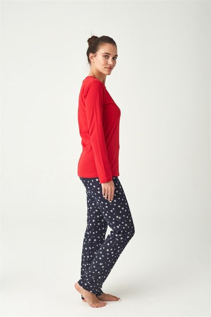 U.S. Polo Assn. Kadın Kırmızı Pijama Takımı - 2