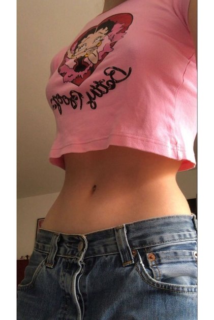 Y2K Strawberry Girl Printed Half T-Shirt Crop Blouse