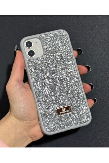AksesuarKuvars Iphone 11 Uyumlu Prada Pırlanta Taşlı Parıltılı Lux
