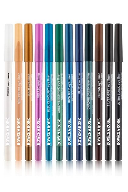 12 Colors Neon Ultra Oily Gel Eye Pencil Colorful Eyeliner