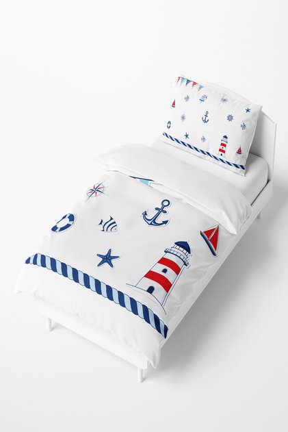 Mixed Sailor Patterned Children and Baby Duvet Cover Set TLAN-291