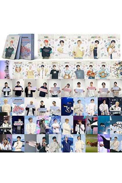 Kpop Dünyasi SEVENTEEN '' Carat Land '' Çift Yön Baskılı Lomo Card