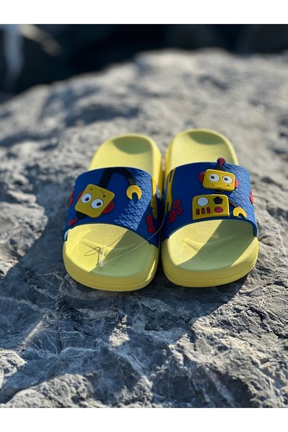 Robot Figured Non-Slip Sole Children's Slippers Children's Beach Sea Pool Bathroom Slippers