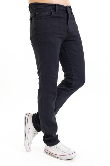 Men's Regular and Full Fit Zippered Straight Leg 5 Pocket Canvas Trousers 648