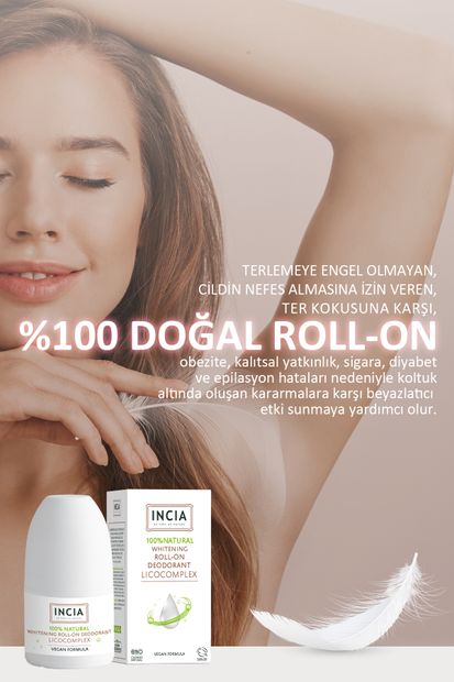Incia %100 Doğal Roll On Deodorant Beyazlatıcı Ter Kokusu Önleyici Lekesiz 50 ml X2 Adet - 6