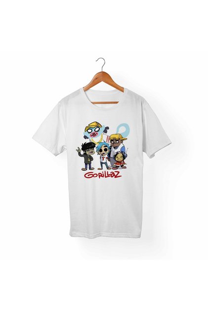 تي شيرت أبيض من Gorillaz