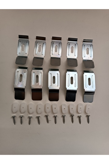 Stor Zebra Perde Montaj Aparatı Metal Portray Korniş Aparatı 30 Parça Kapalı (Taçlı) Kasa 5cm