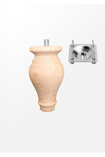 Koltuk Ayağı- Ahşap Ayak- Mobilya Ayağı-sehpa Ayağı / Uzunluk:12 Cm - Çap:5.5 Cm