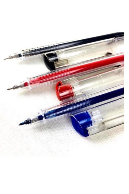 Set of 3 Black-Blue-Red Ballpoint Pens Gel Pens Teacher Pens