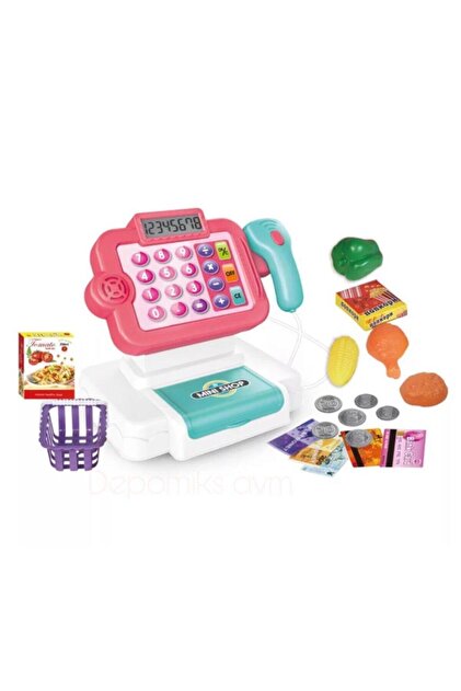 OyuncakZade Oyuncak Yazar Kasa Sesli Barkod Okuyuculu Mini Market
