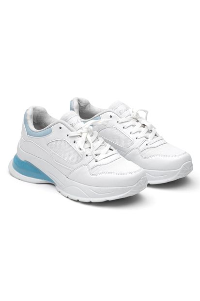 Glenz Kadın Beyaz Mavi Sneaker Ts1018 - 4