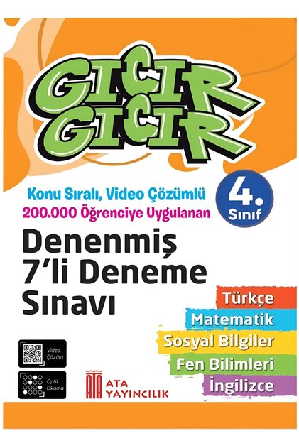 4. Sınıf Gıcır Gıcır Tüm Dersler Denenmiş 7'li Deneme Sınavı