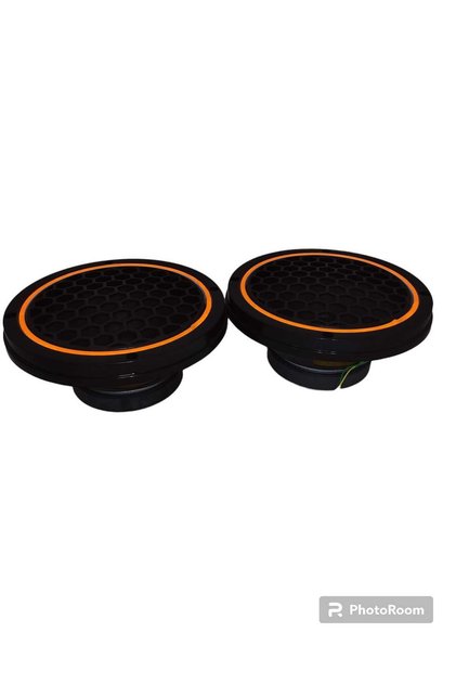 20cm Turuncu Neon Işıklı Hoparlör ve Midrange Kapağı 1takım (2adet) Vidalanabilir