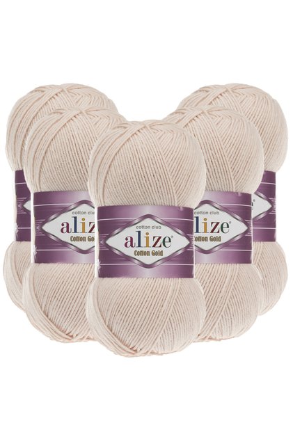 Cotton Gold 5 Pack 382 Powder Pink Hand Knitting Yarn