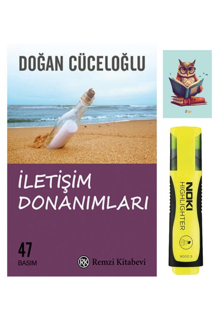 İletişim Donanımları - Doğan Cüceloğlu - Remzi Kitabevi - Sarı Fosforlu Kalem - Not Defterli Seti