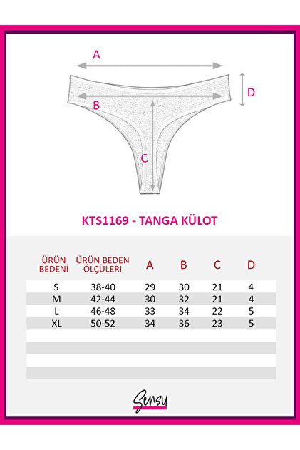 Sensu Kadın Brazilian Tanga 6'lı Paket Set - Kts1169 KARIŞIK