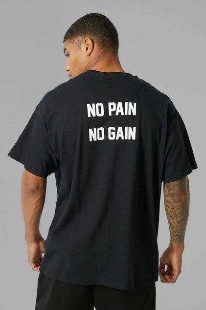 No Paın No Gaın Oversized Sports T-Shirt