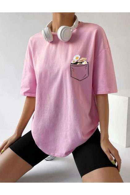 Floral Printed Unisex Oversize Tshirt