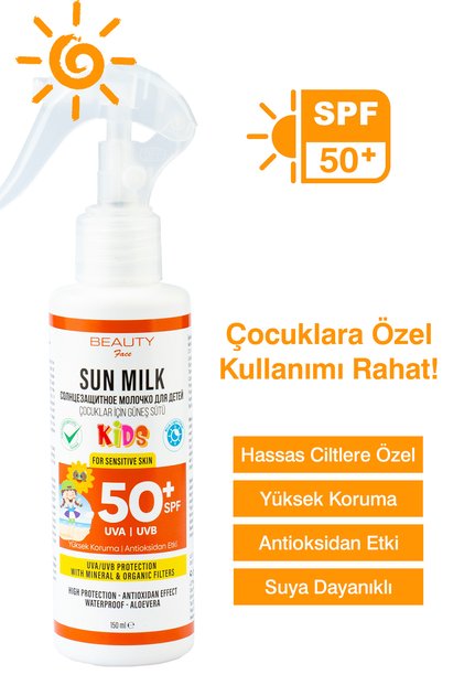 Spf 50+ High Protection Special Moisturizing Sun Milk for Children 150 ml