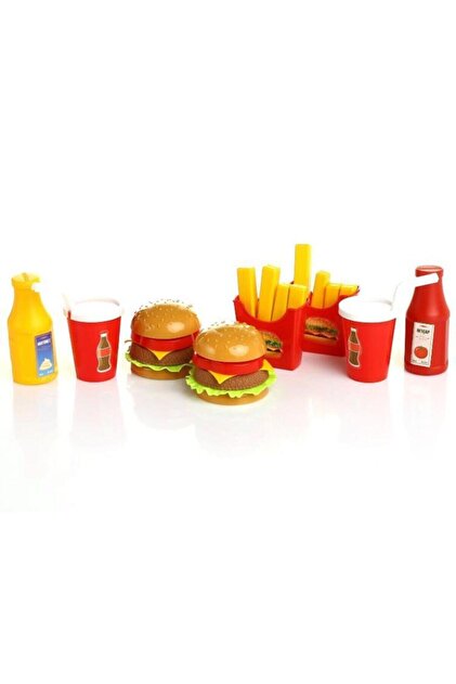 Depomiks Avm Oyuncak Bulaşıklık Tabak Tencere+hamburger Seti+20