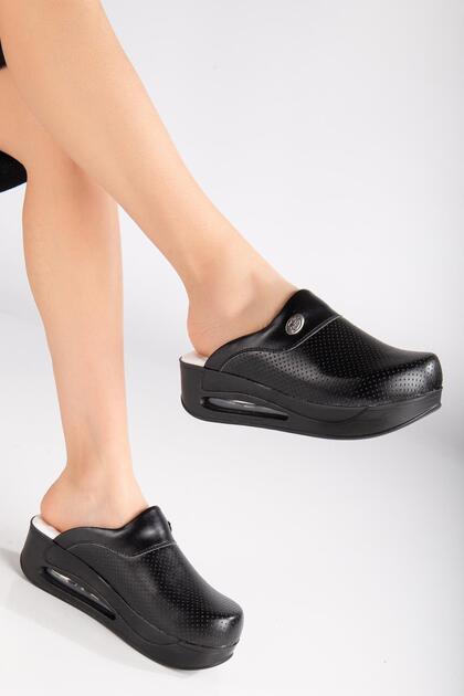 Airtaban Doctor Nurse Hospital Cook Slippers 901 Black Black Sole
