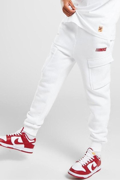 Sportswear Standard Issue Fleece Cargo Erkek Beyaz Eşofman Altı