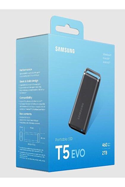 Samsung T5 EVO 4TB MU-PH4T0S 460MBSn USB 3.2 Harici SSD Siyah 3