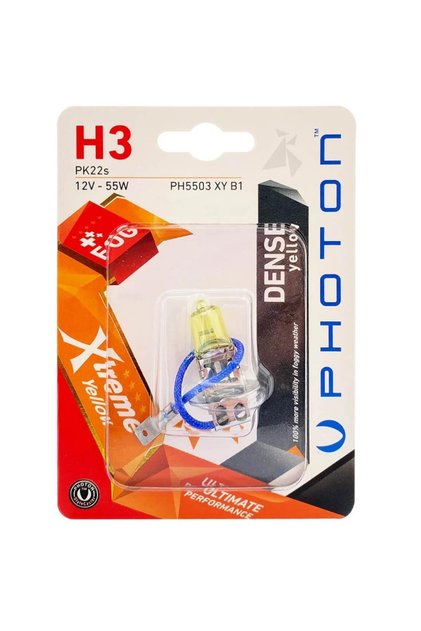 H3 12v 55w Xtreme Limon Sarısı (TEKLİ BLISTER)